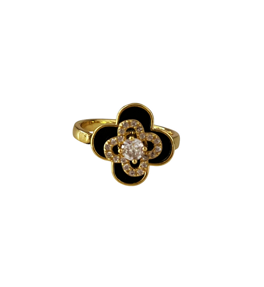 Anillo Trébol Negro