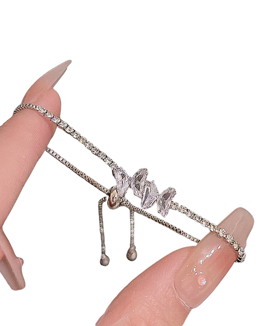 Pulsera Mariposa Plateada