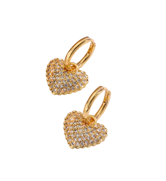 Pendientes Corazón Blanco