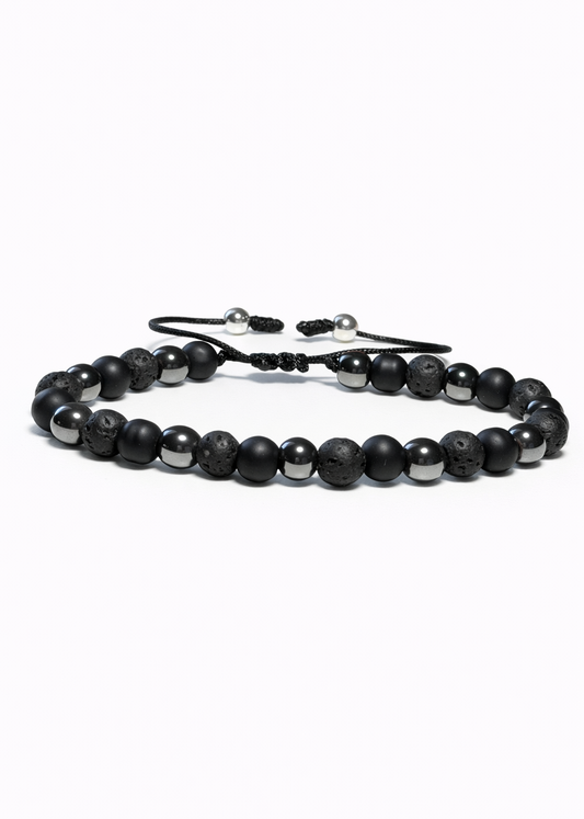 Pulsera de hilo ajustable tonos negros