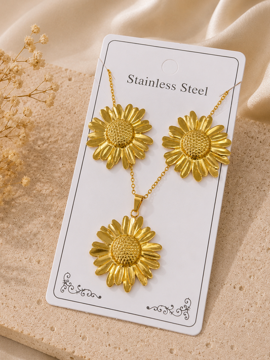 Conjunto girasol acero inoxidable