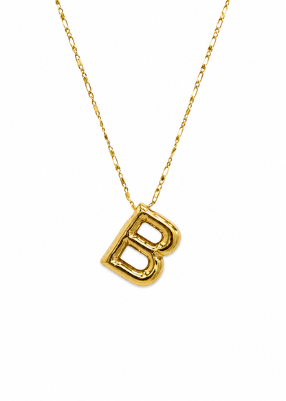 Collares letras bumble dorado acero inoxidable