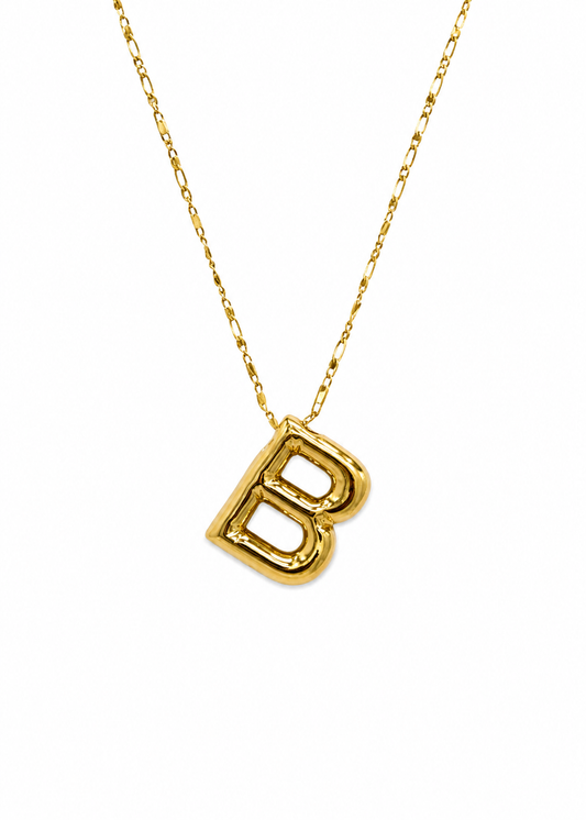 Collares letras bumble dorado acero inoxidable