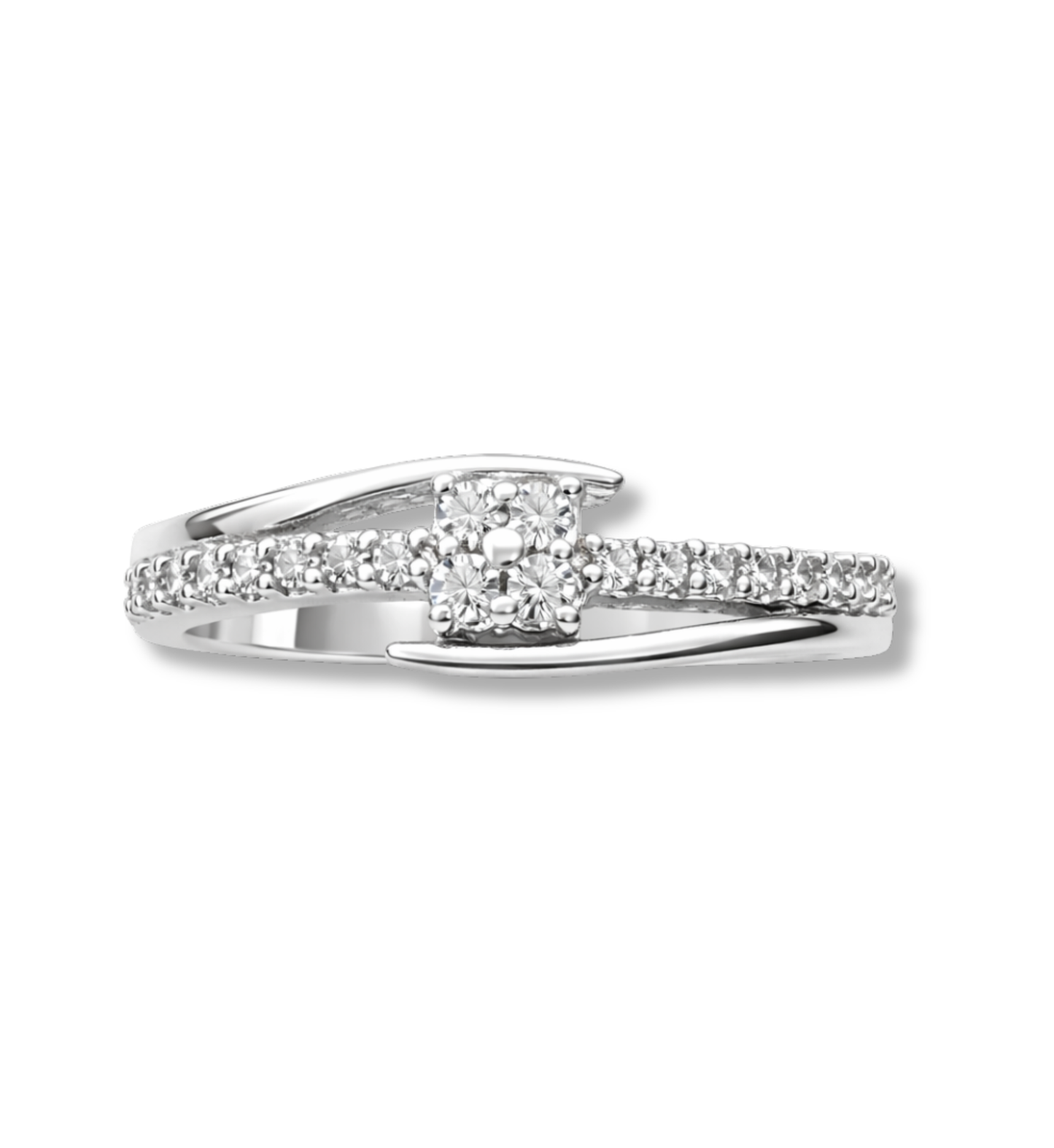 Anillo plata cruzado