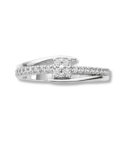 Anillo plata cruzado
