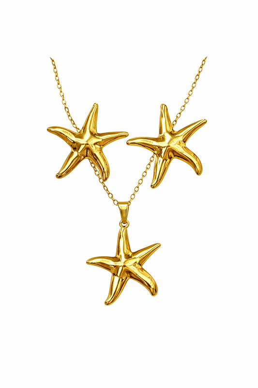 Conjunto de estrella lisa acero inoxidable