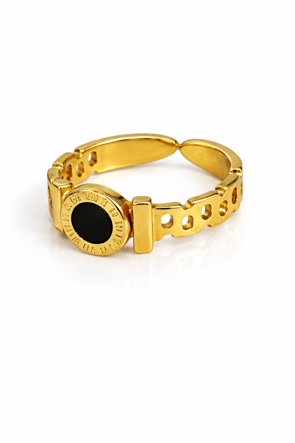 Anillo romano con eslabones chapa de oro