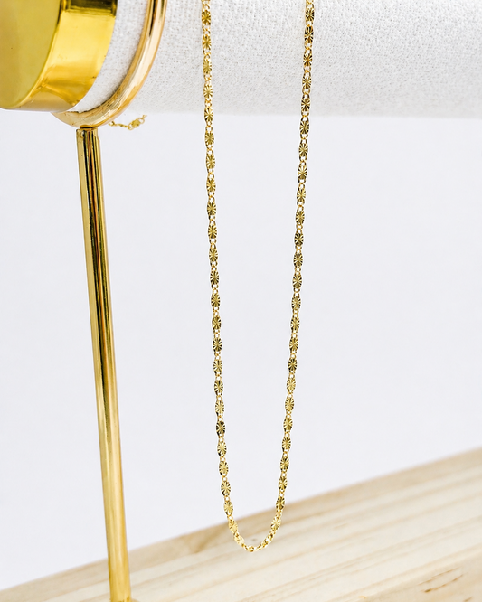 Cadena cartier diamantada corte estrella acero inoxidable