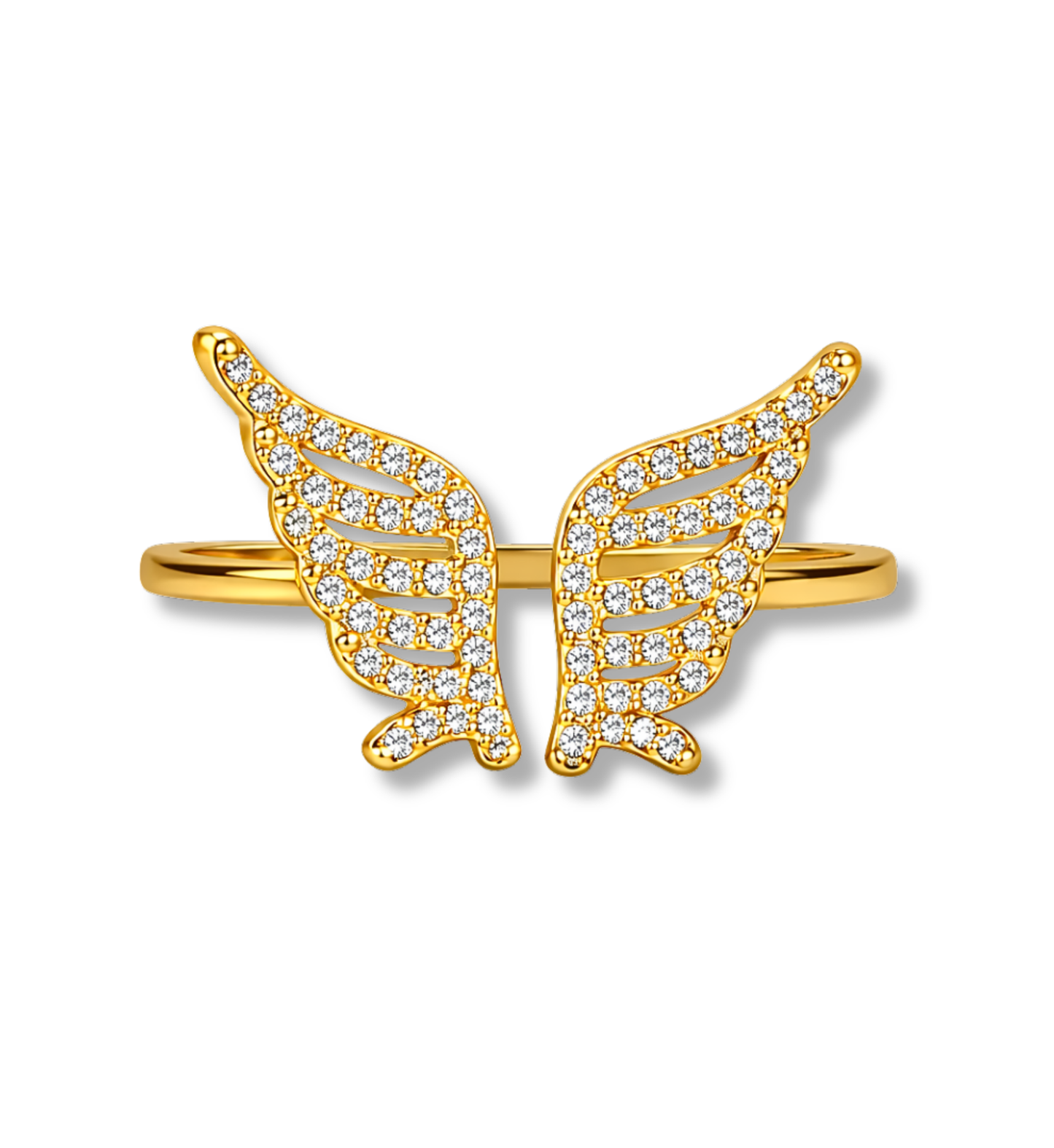 Anillo de mariposa chapa de oro