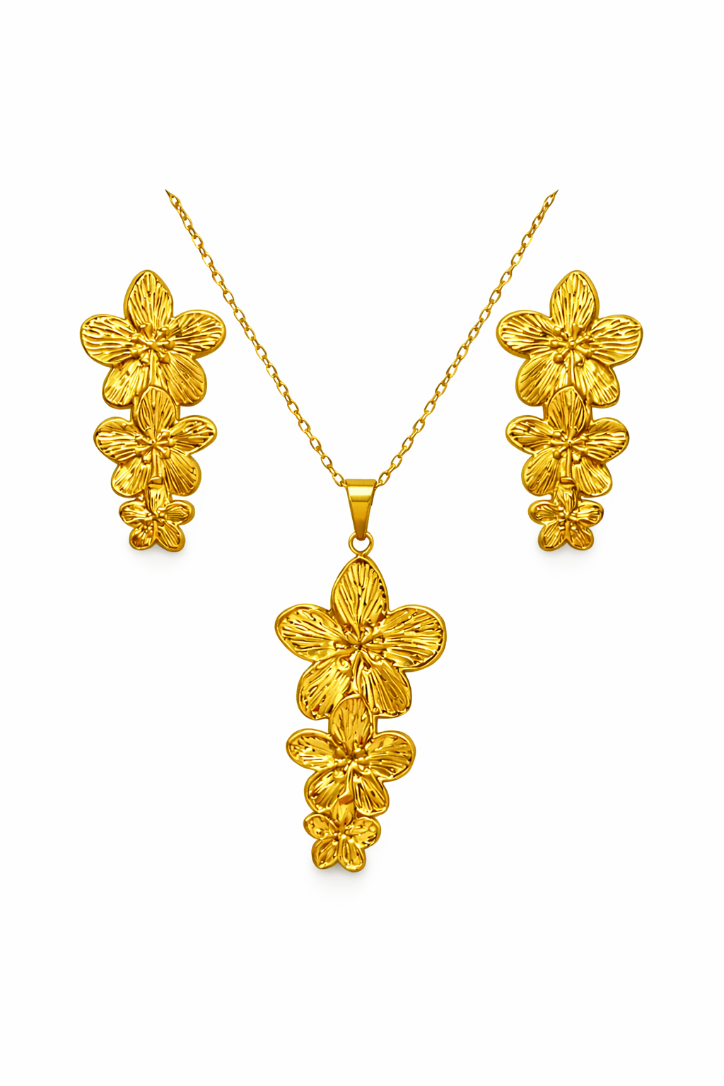 Conjunto de Orquídeas acero inoxidable