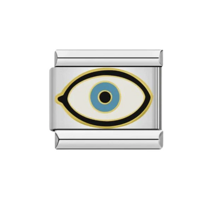 Charm Plateado Ojo Pulido