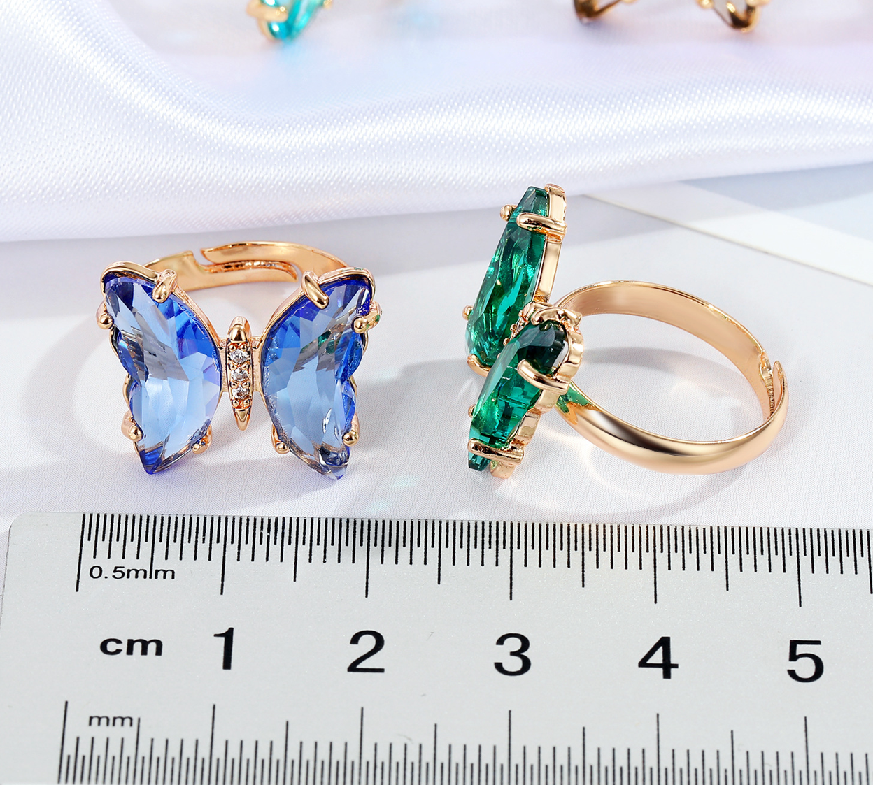 Anillos Mariposa Piedras