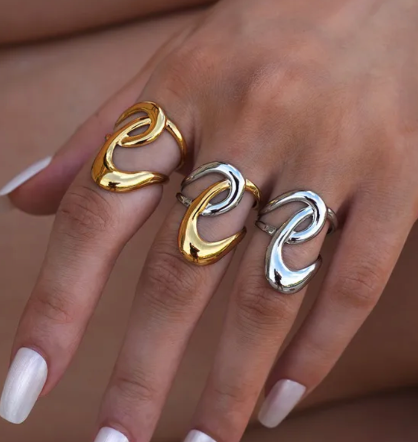 Anillo estilo francés acero inoxidable