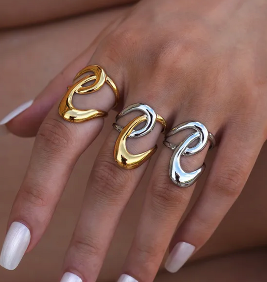 Anillo estilo francés acero inoxidable
