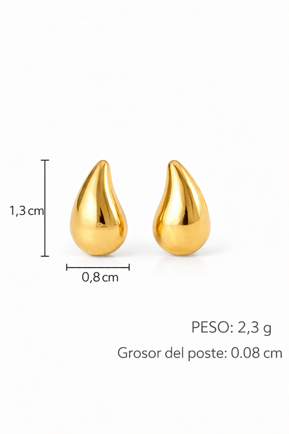 Aretes de gotita acero inoxidable