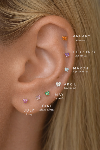Pierceing flores acero inoxidable