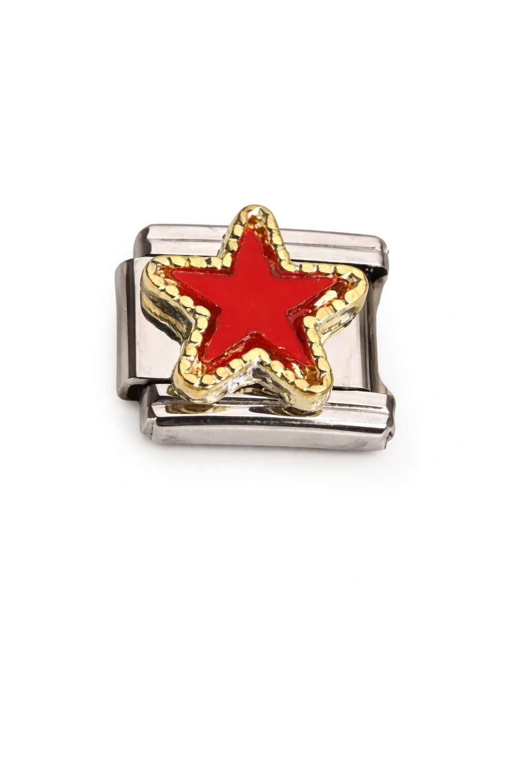 Charm plateado estrella de mar roja