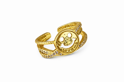 Anillo happy face acero inoxidable