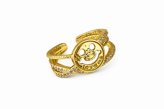 Anillo happy face acero inoxidable