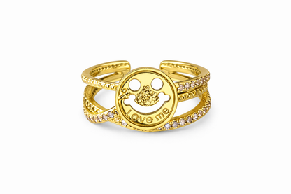 Anillo happy face acero inoxidable