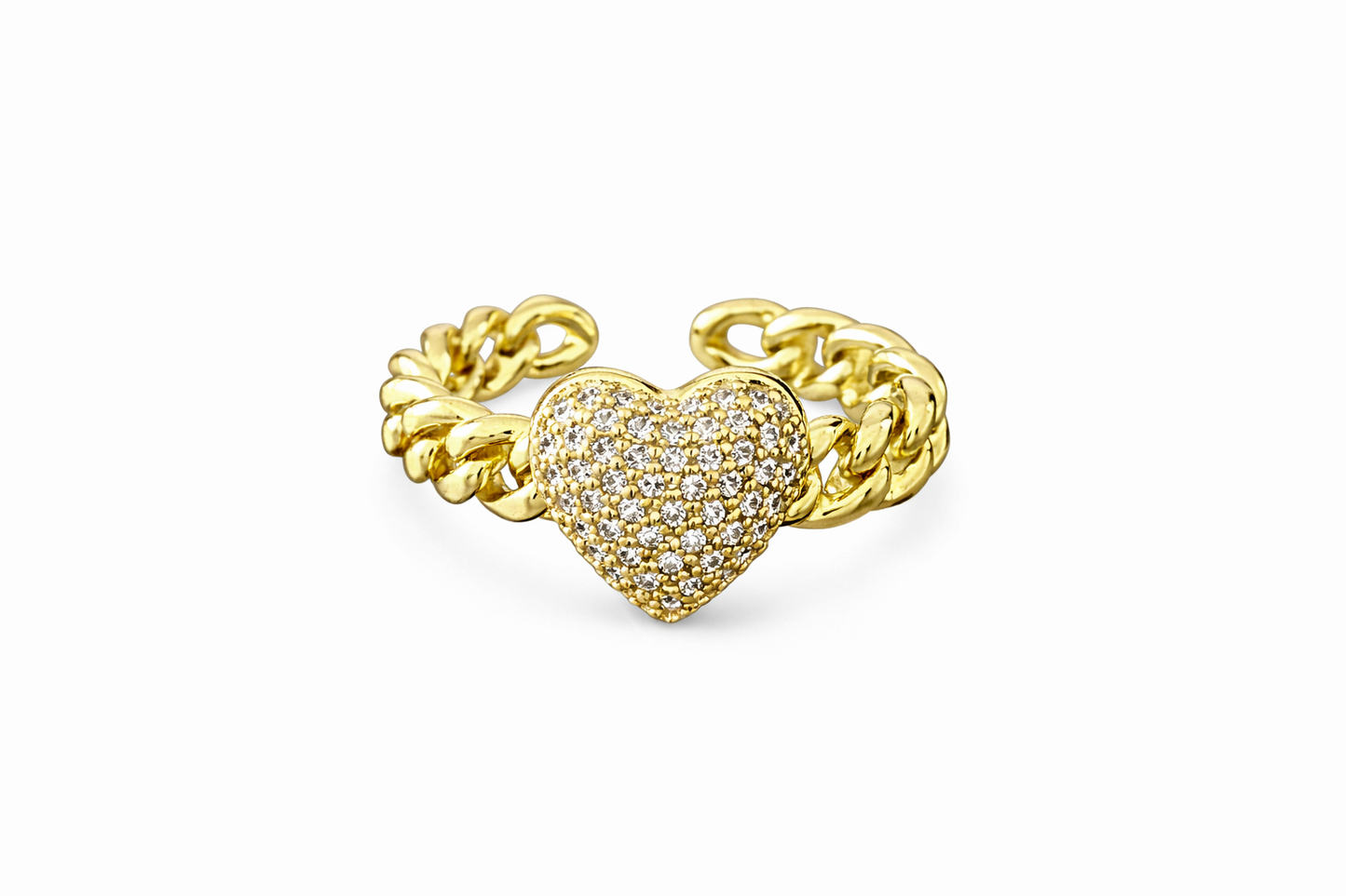 Anillo corazón entrelazado acero inoxidable