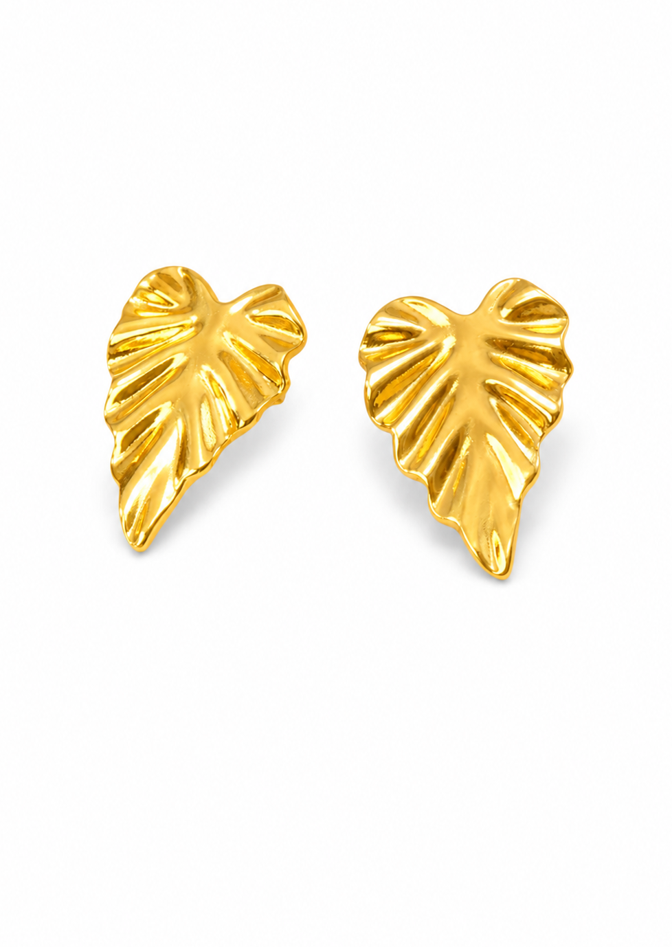 Aretes en forma de hoja acero inoxidable