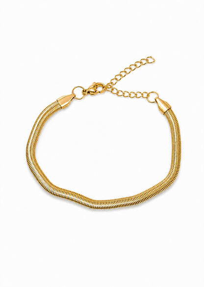 Pulsera tejido serpiente acero inoxidable