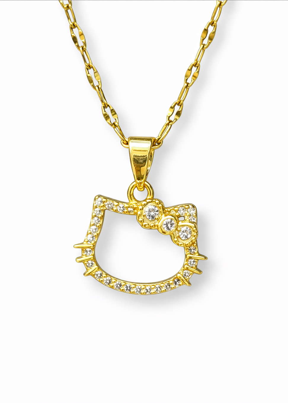 Collar con colgante de hello kitty 1 acero inoxidable