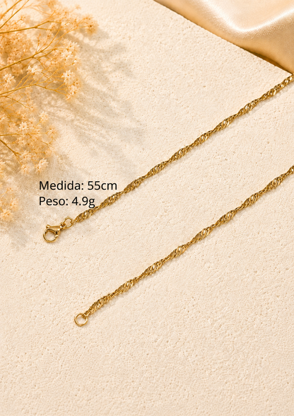 Cadena espiga calada acero inoxidable