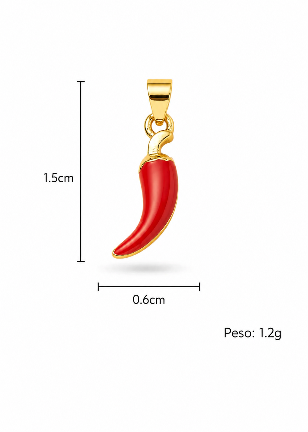 Dije chile italiano chapa de oro