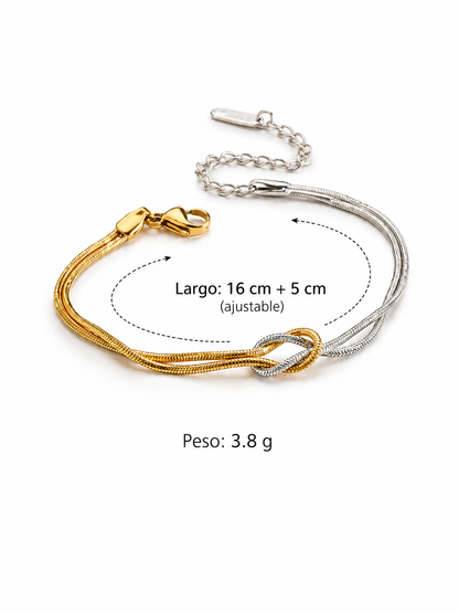 Pulseras con nudo acero inoxidable