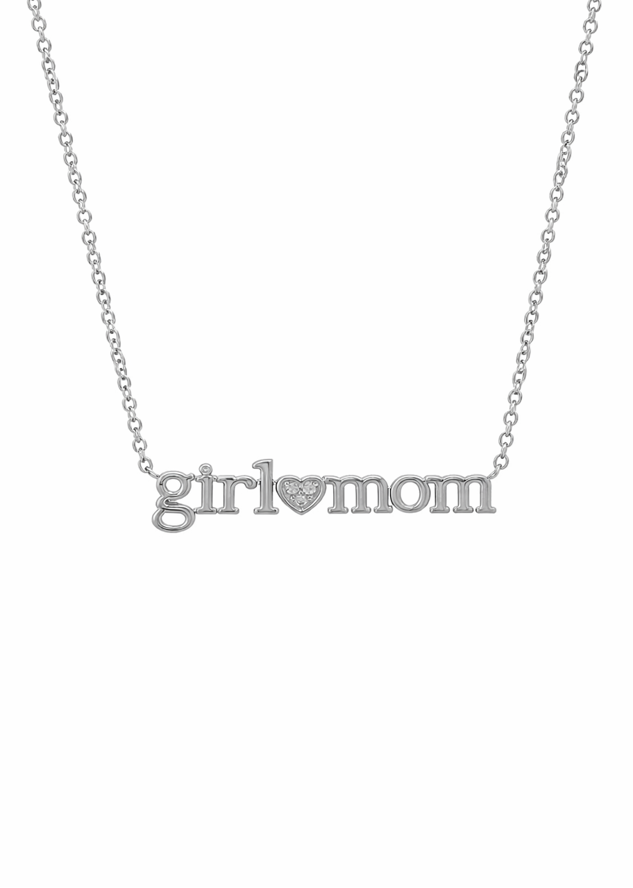 Collar Boy Mom con corazón de zirconias chapa de oro