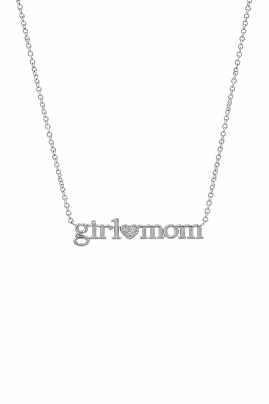 Collar girl mom con corazón de zirconias chapa de oro