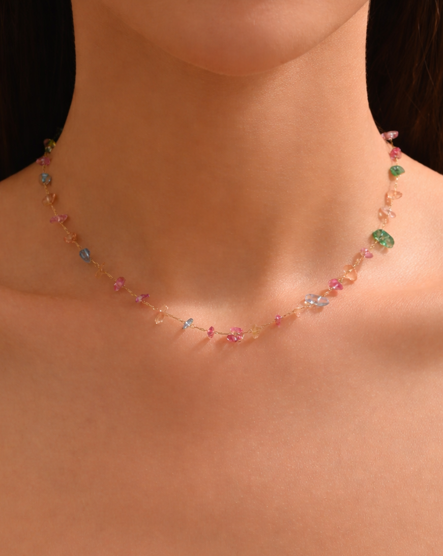 Collares con cuarzo acero inoxidable