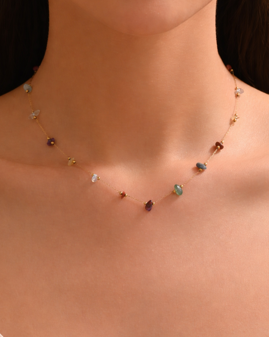 Collares con cuarzo acero inoxidable