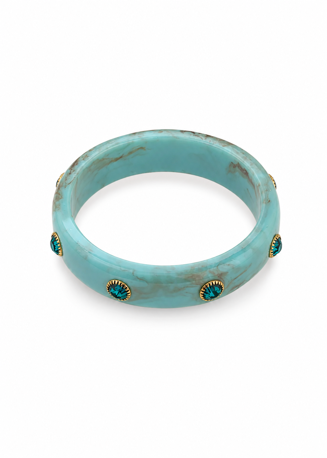 Pulsera retro con Diamantes y resina colorida