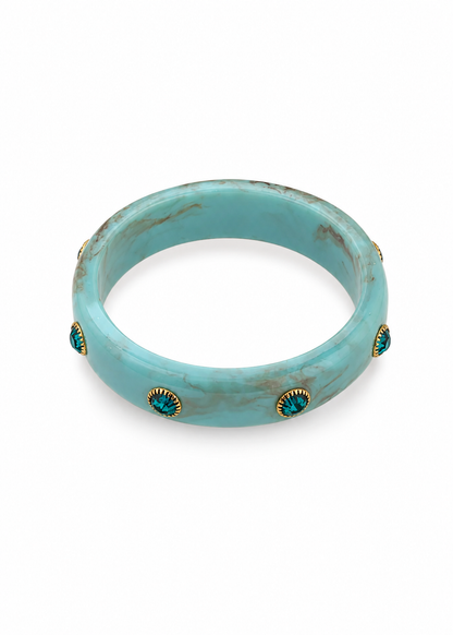 Pulsera retro con Diamantes y resina colorida