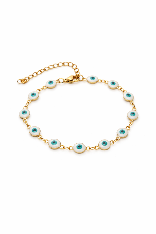 Pulseras ojos turcos colores acero inoxidable