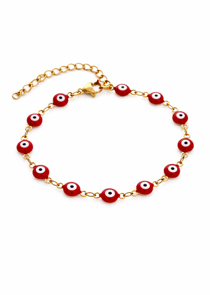 Pulseras ojos turcos colores acero inoxidable