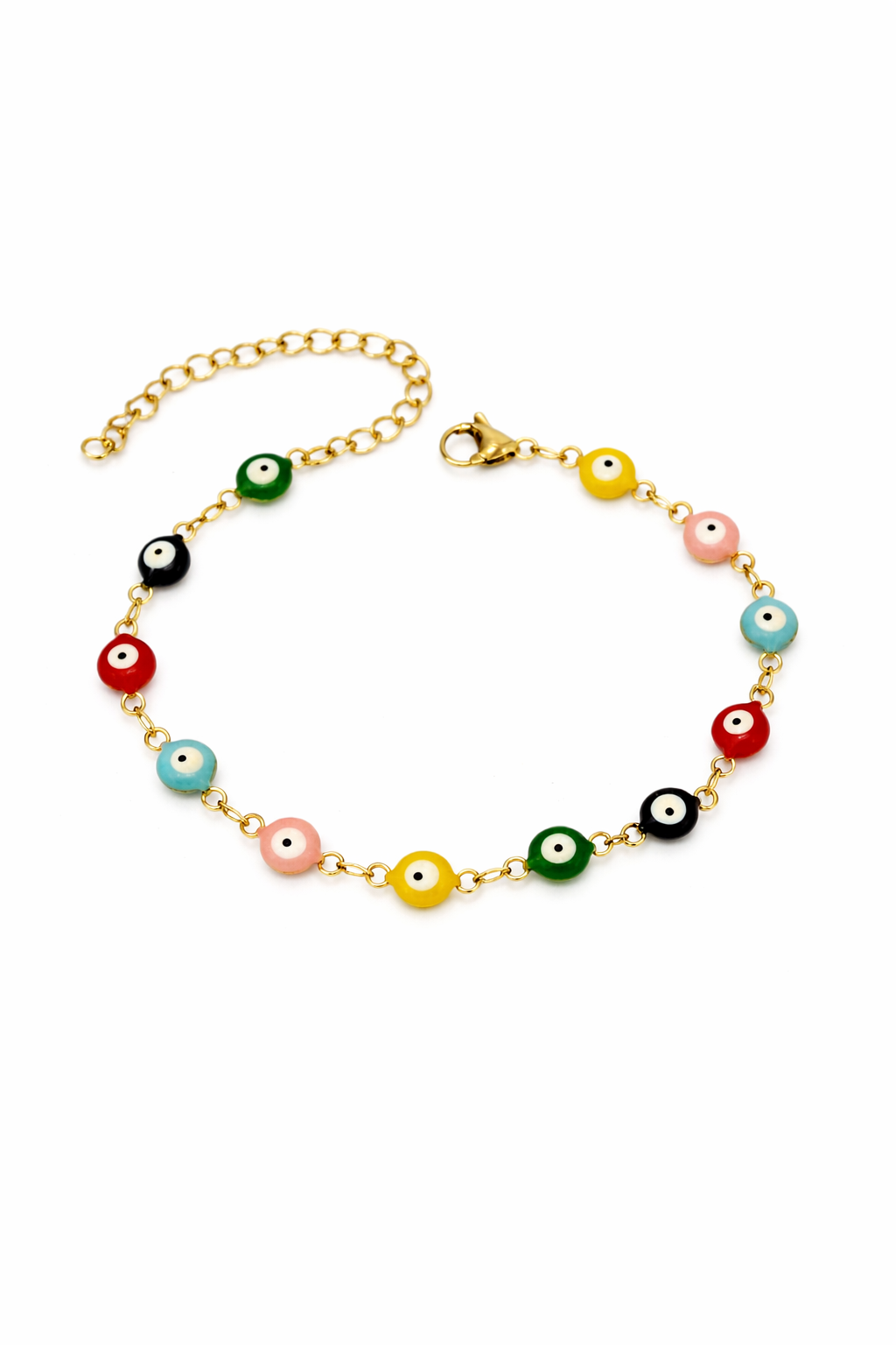 Pulseras ojos turcos colores acero inoxidable
