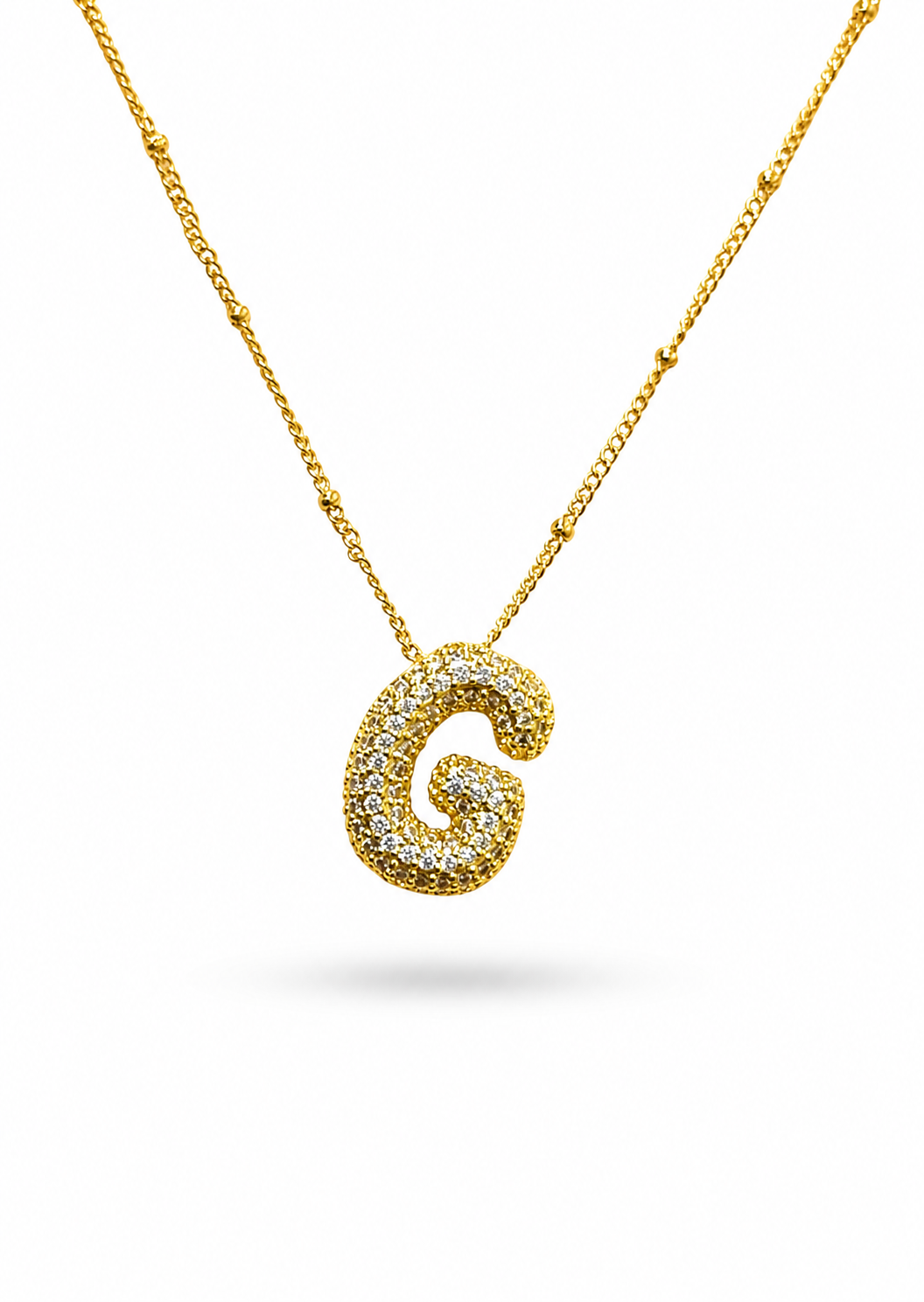 Juego de letras bumble con zirconias acero inoxidable
