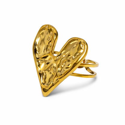 Anillo Chunky Corazón acero inoxidable