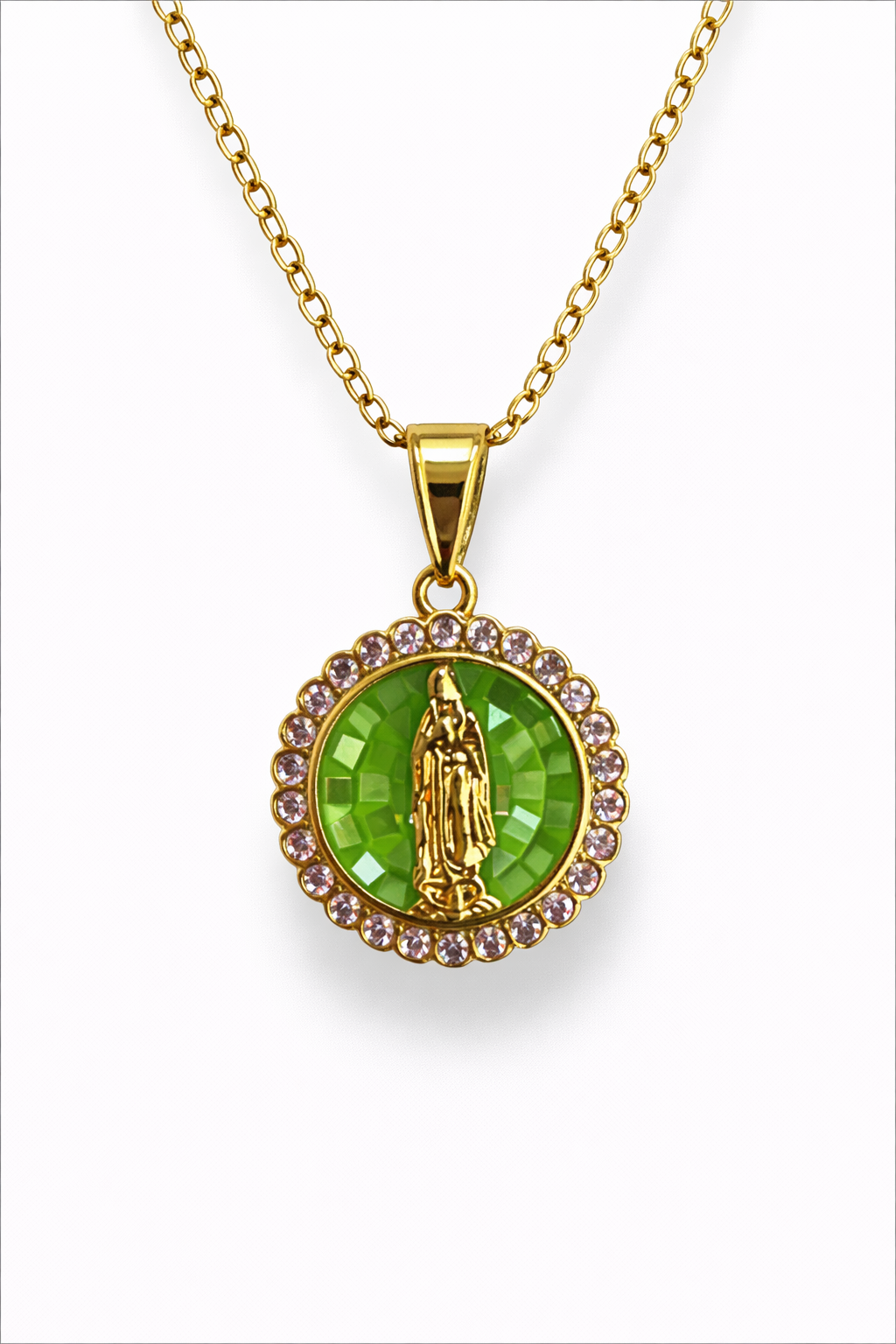 Juegos de Acero Inoxidable Virgen Medallas Colores