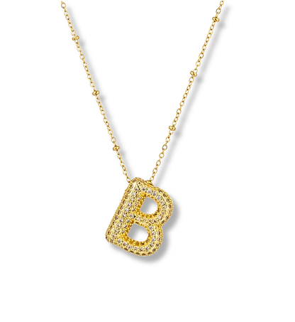 Juego de letras bumble con zirconias acero inoxidable