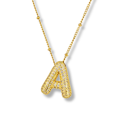 Juego de letras bumble con zirconias acero inoxidable