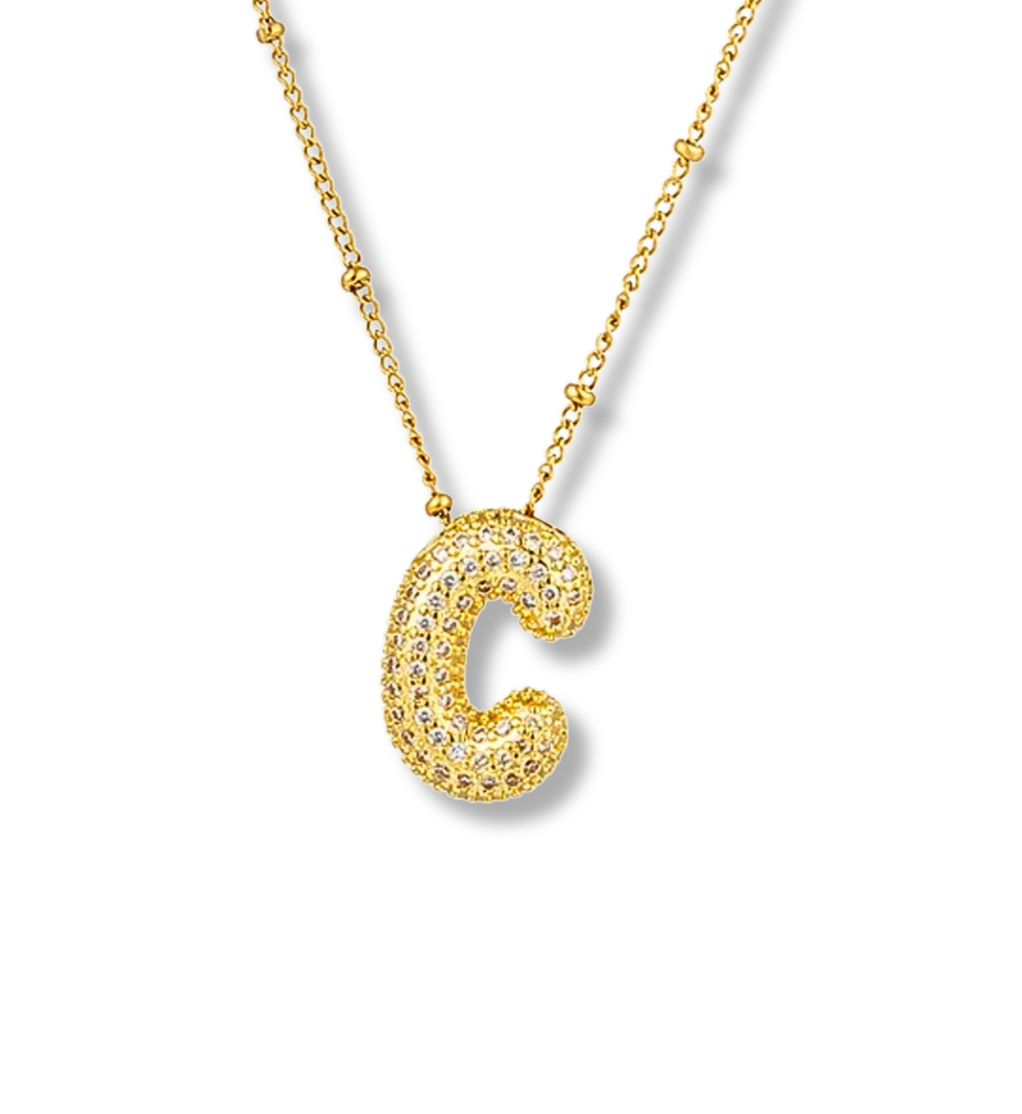 Juego de letras bumble con zirconias acero inoxidable