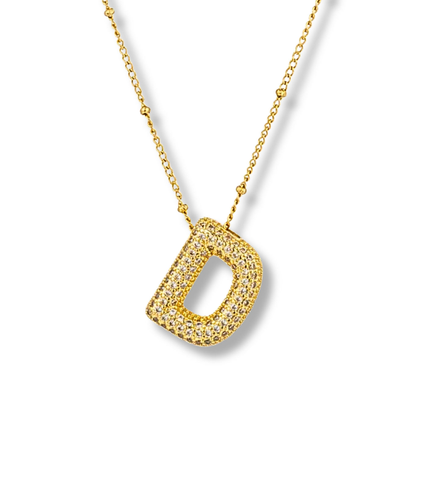 Juego de letras bumble con zirconias acero inoxidable