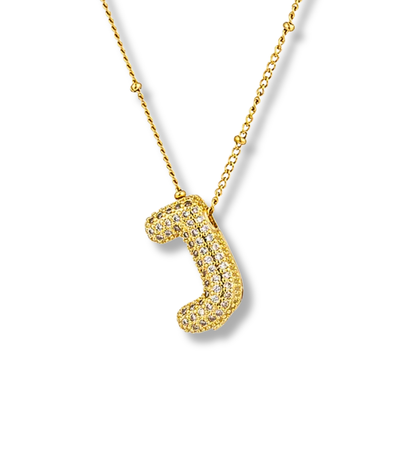 Juego de letras bumble con zirconias acero inoxidable