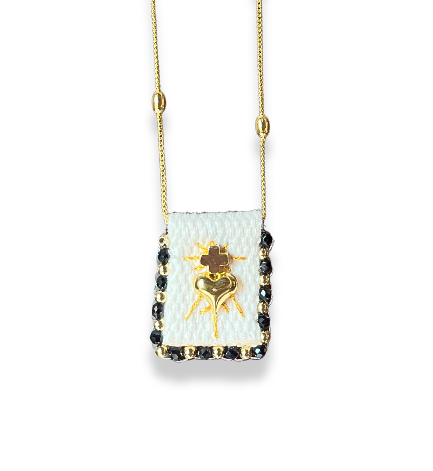 Collares Sagrado Corazon Con Chaquiras