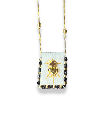 Collares Sagrado Corazon Con Chaquiras